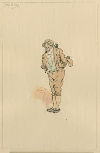 ソロモンギルス、またはアンクルソル、1920年代頃（紙にトイレとペンとインク） 作： Joseph Clayton Clarke